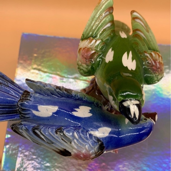 6" THAMES JAPAN colorful HAND PAINTED BIRDS FIGURINE - Picture 11 of 11